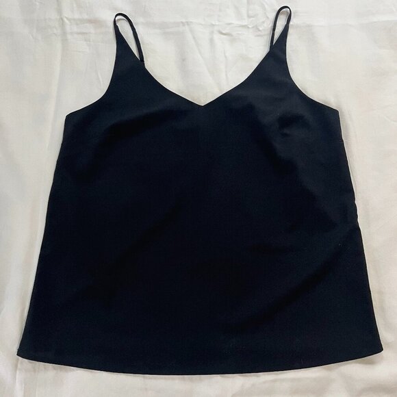 Banana Republic Solid Black Adjustable Strap Loose Fit Tank Top | Size M - Picture 1 of 6